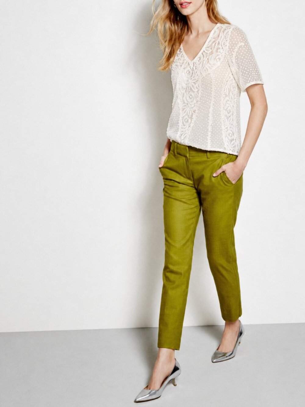 White Lace Tee with Cami (1221)